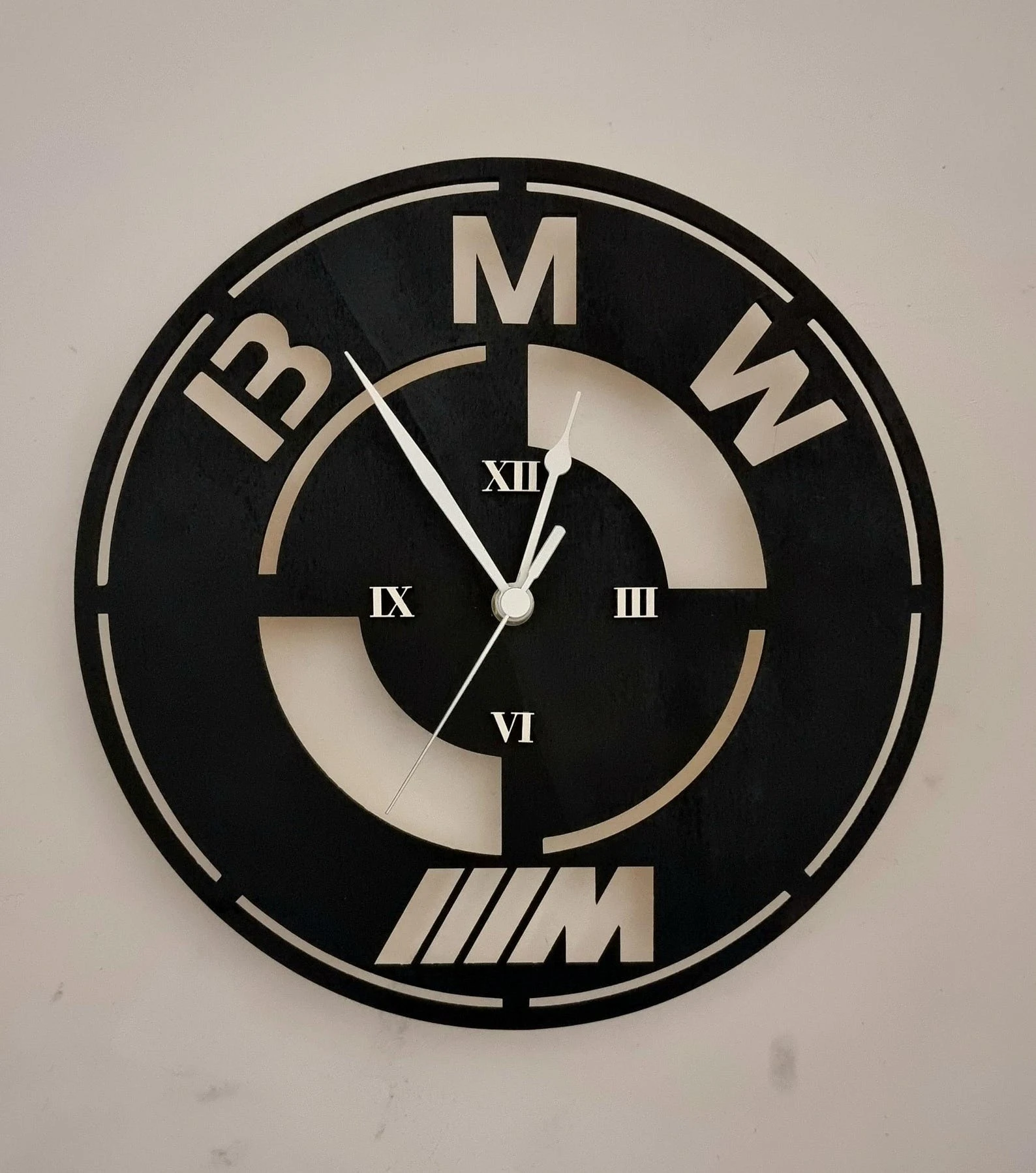 BMW Series M Acrylic Wall Clock | Sports Car Enthusiast Decor | Modern Automotive Wall Art
