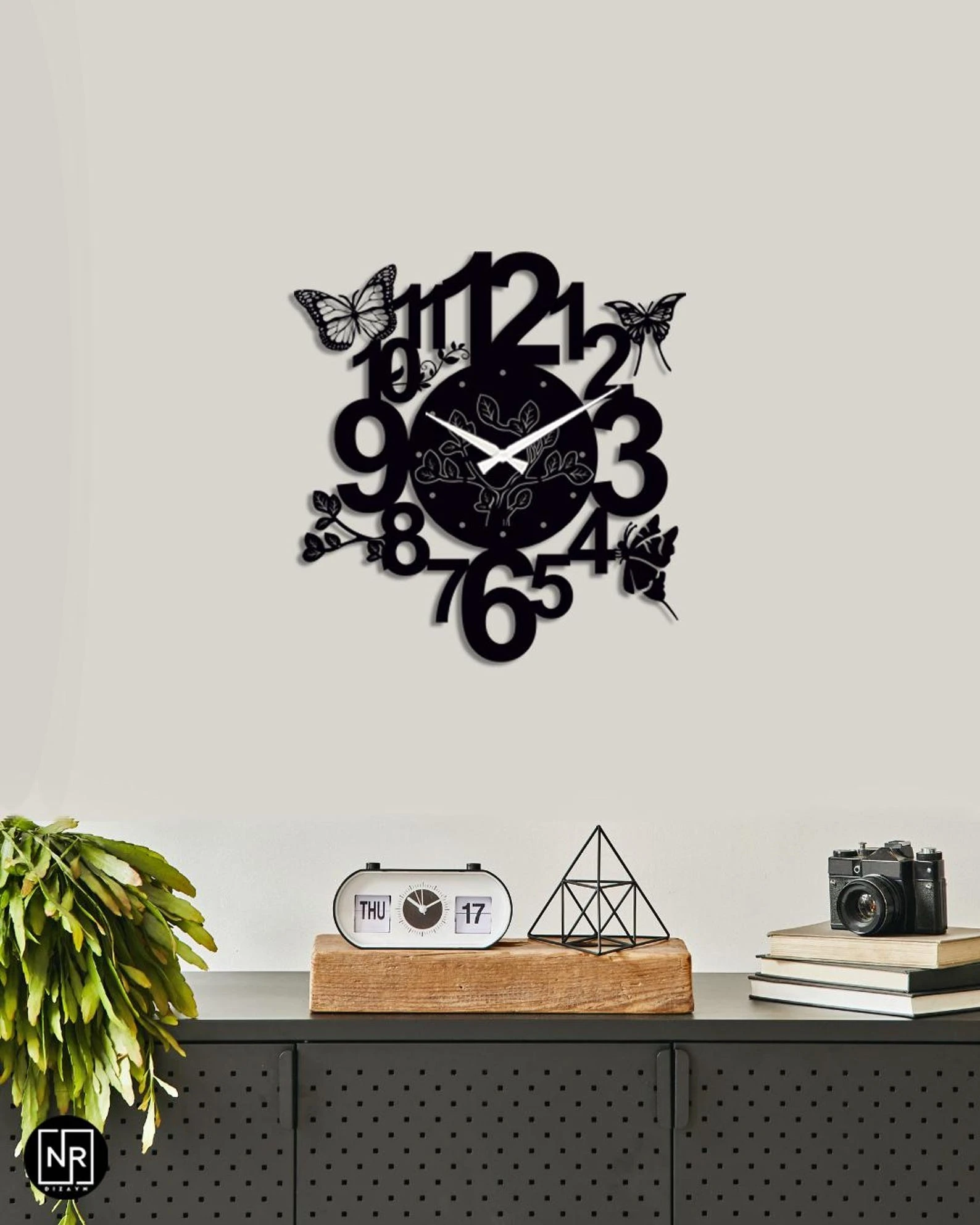 Butterfly Acrylic Wall Clock | Decorative Nature-Inspired Wall Clock | Elegant Handmade Wall Decor