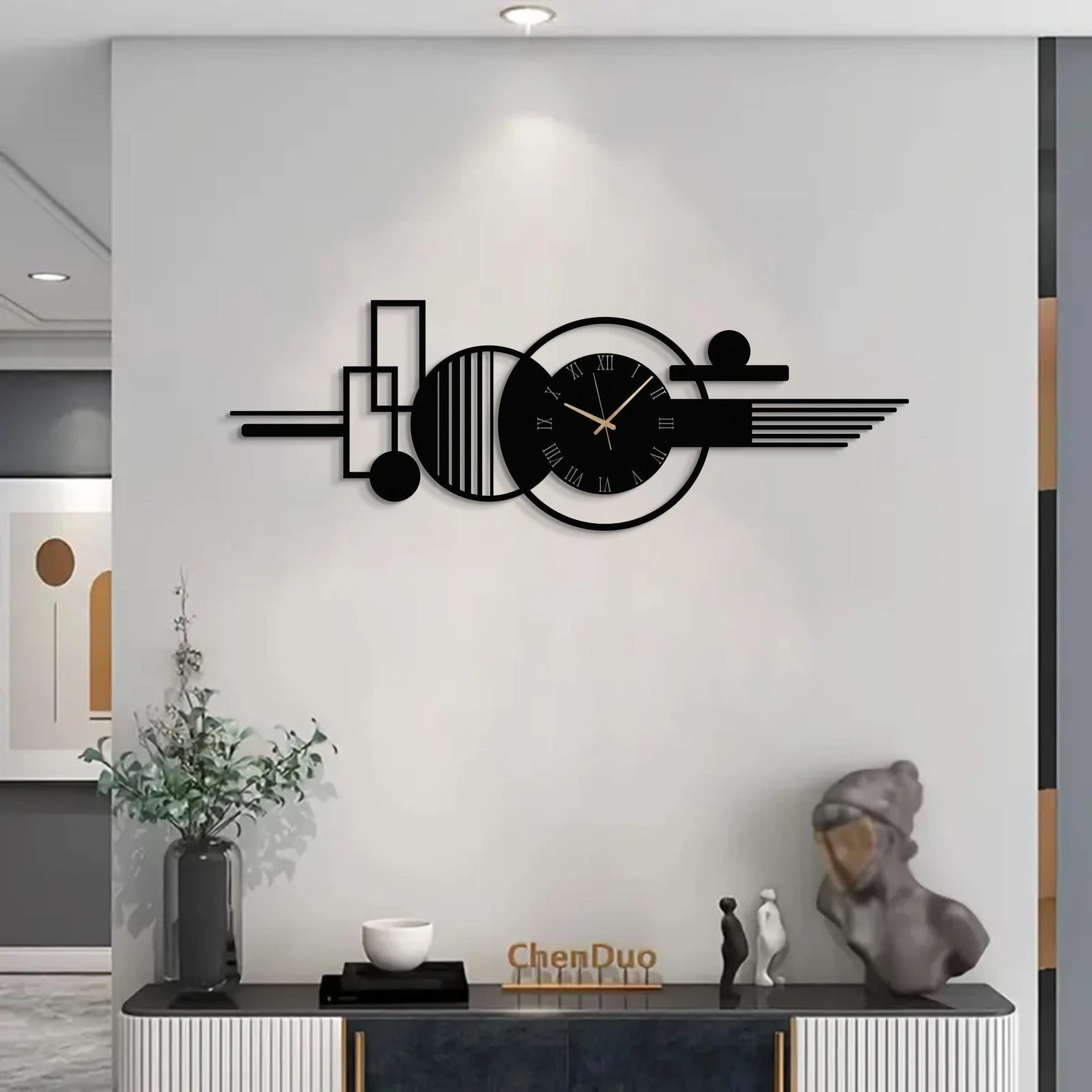 Luxury Oversized Acrylic Wall Clock | Minimalist Modern Silent Timepiece | Elegant Home Decor