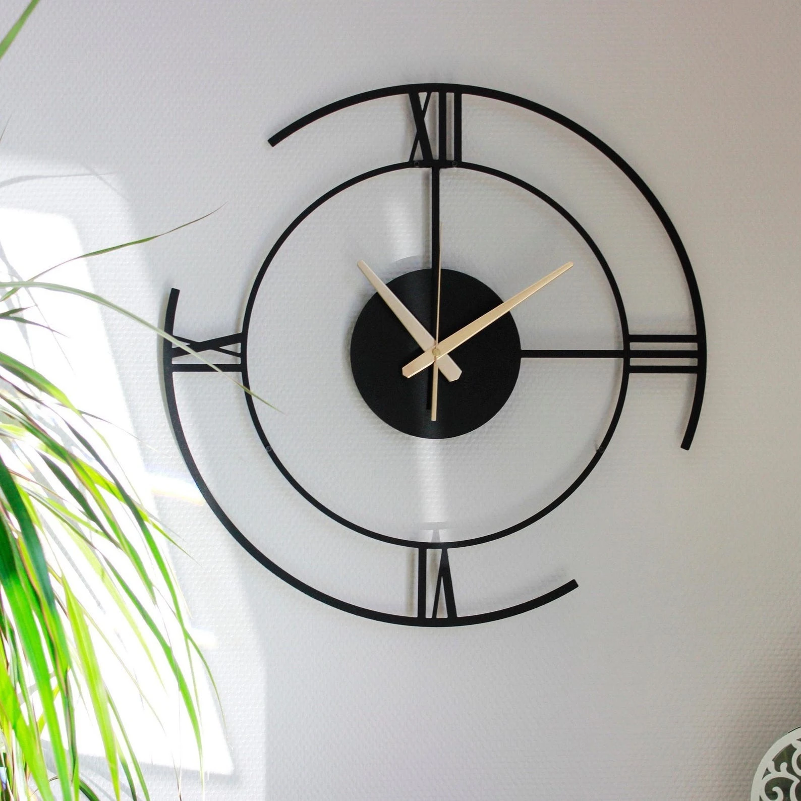 Unique Minimalist Large Acrylic Wall Clock | Silent Timepiece | Modern Wall Decor & Art