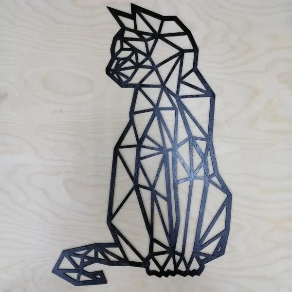Cat Wall Art | Charming Feline Silhouette | Modern Decorative Accent