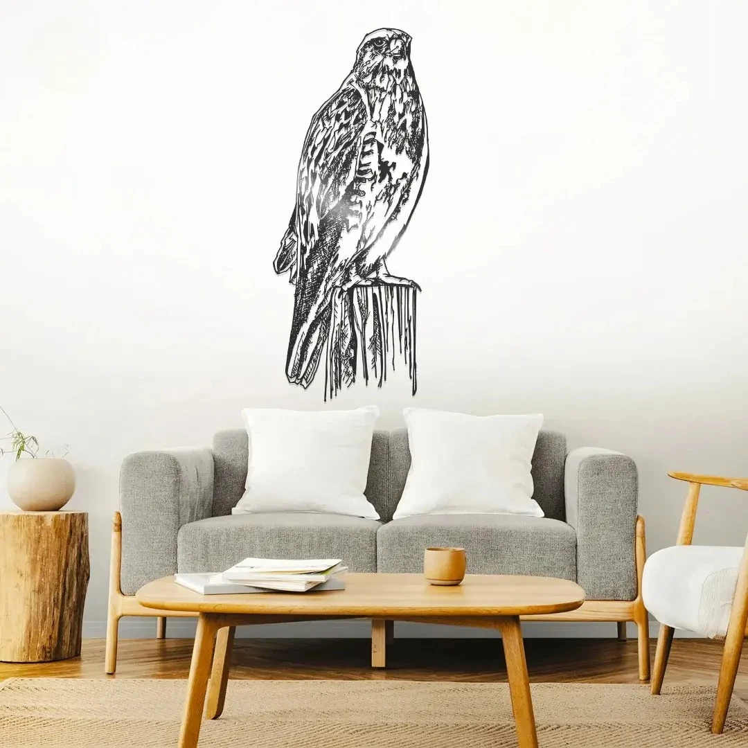 Falcon Acrylic Artwork | Majestic Bird of Prey Wall Decor | Modern Nature-Inspired Art