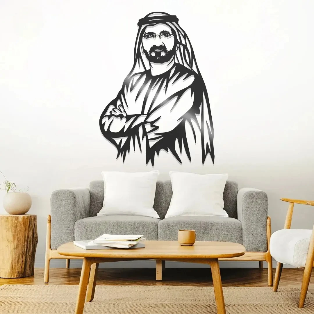 Sheikh Maktoum bin Rashid Al Maktoum Acrylic Wall Art | Dubai Royal Tribute | Elegant Home & Office Décor