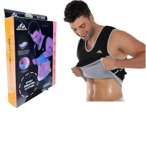 Men’s Sauna Sweat Vest – Body Shaper for Weight Loss & Workout (Sizes M–4XL)