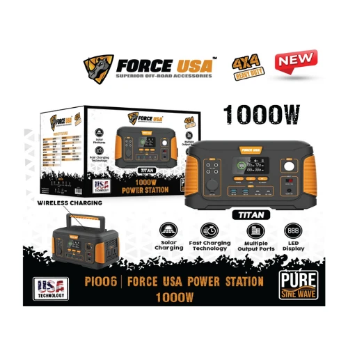 Bson Force USA Power Station – 1000W Portable Backup Power with Multiple Output Ports, LED Display & Advanced Safety Features