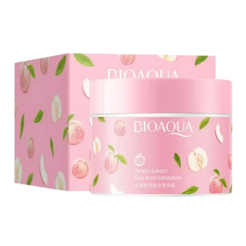 BIOAQUA Peach Extract Fruit Acid Exfoliation Cream – Gentle Face & Body Scrub for Soft, Smooth & Radiant Skin