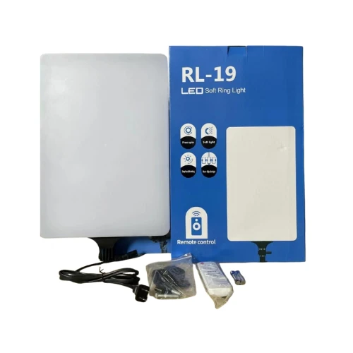 RL-19 LED Soft Ring Light – Adjustable Brightness with Remote Control, Non-Slip Design, Free Rotation for Photography & Video