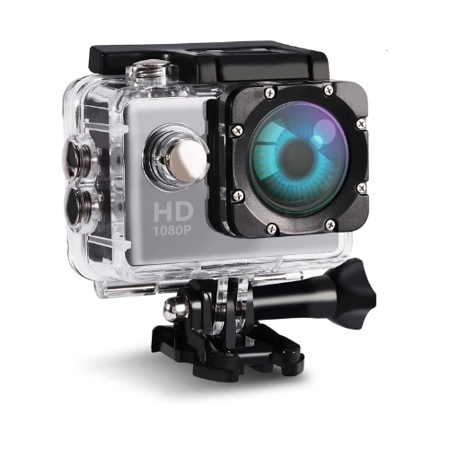 HD 1080p Sports Camera – Waterproof Action Cam with 2-Inch Screen