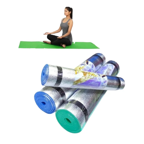 Yoga Mat 6MM Silver – Eco-Friendly Non-Slip Exercise & Fitness Mat