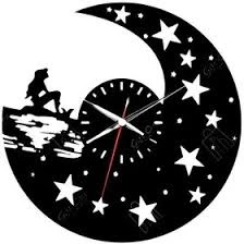“3D Surface Mermaid & Stars Acrylic Wall Clock”(40x40)
