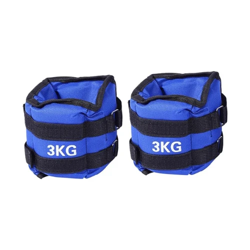 6 kg ankle weights set  3kg each - Adjustable Ankle & Wrist Weights 3kg x 2pcs (6kg Pair) – Leg & Arm Weight Straps for Home Gym Fitness, Strength Training, Walking, Jogging, Pilates, Aerobics – Blue