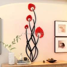 3D Acrylic Flower Wall Art with Butterflies – Modern Floral Wall Decor for Living Room & Bedroom