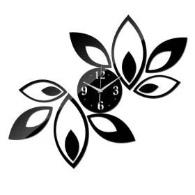 Modern Acrylic Leaf Design Wall Clock – Stylish Decorative Wall Art for Home & Office