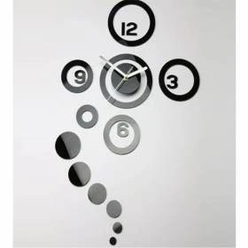 Modern 3D Acrylic Circle Design Wall Clock – Creative Decorative Wall Art for Home & Office