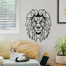 Lion Head Wall Mounted Acrylic Art – Bold Lion Face Cutout Wall Decor for Home & Office