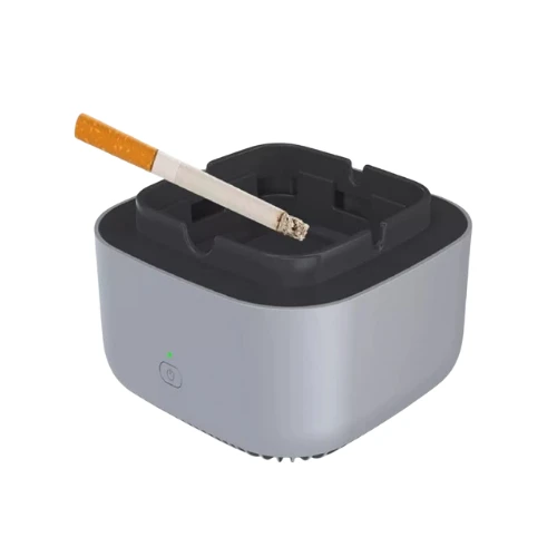 Natural Inspiratory & Negative Ion Ashtray – 360° High Suction Smoke Eliminator, Reduces Secondhand Smoke and Filters Harmful Substances