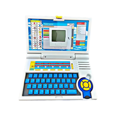 Educational Laptop Toy with Mouse – 20 Learning Activities & Games for Kids, Fun Notebook Computer Toy (Blue)