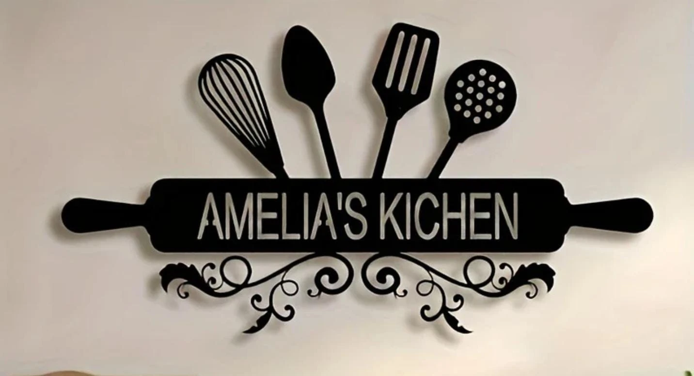 Kitchen Logo Acrylic Wall Art – Modern Acrylic Wall Hanging | Dining Room & Restaurant Decor | Home Kitchen Decoration