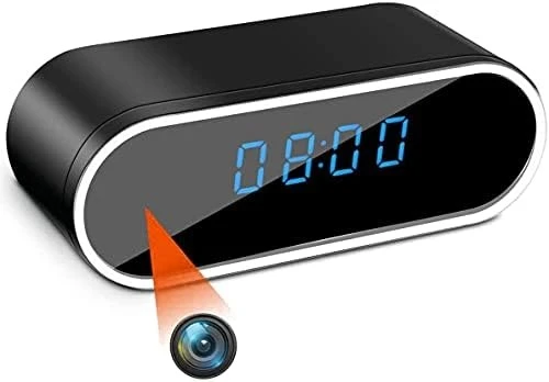 WiFi Digital Clock Camera | Hidden Spy Camera with Night Vision & Motion Detection | Nanny Cam for Home & Office Security