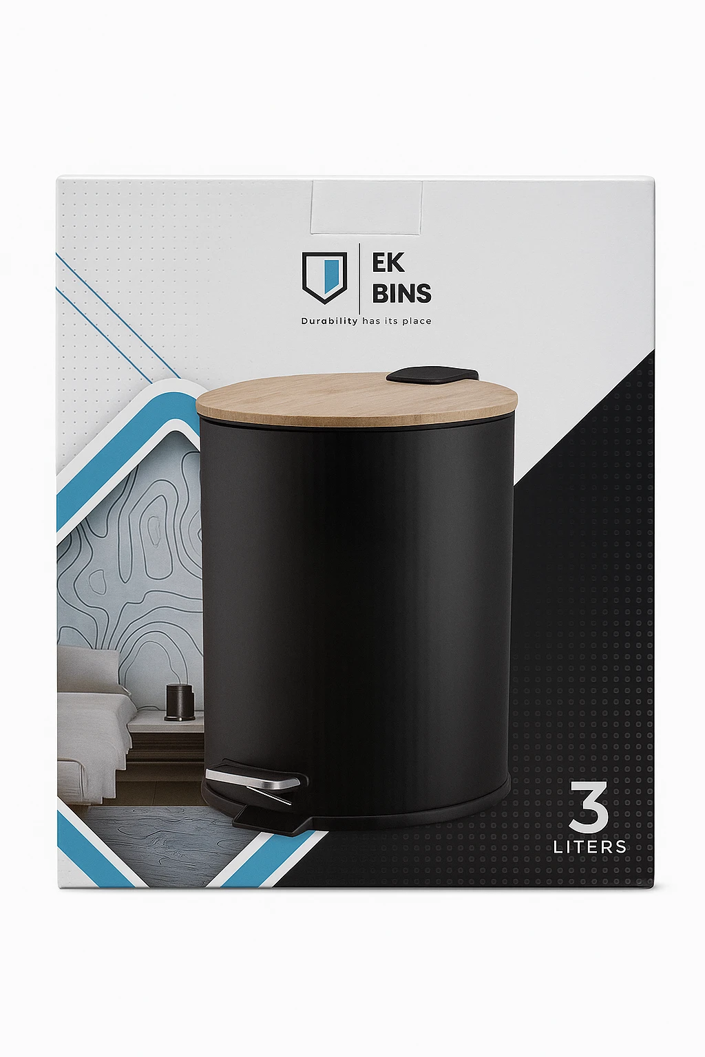 3L Stainless Steel Dustbin with Soft-Close Lid – Compact & Hygienic Waste Bin