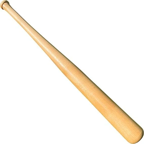 Solid Beech Wood Baseball Bat - 30 Inch, Durable for T-Ball, Self Defense, Weigh